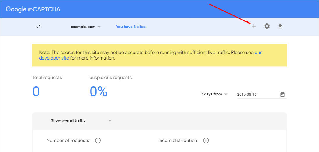 Visit this page to get your Google reCAPTCHA keys: https://www.google.com/recaptcha/admin
Register a new site: Set your captcha settings: its name, your domain, and owners.