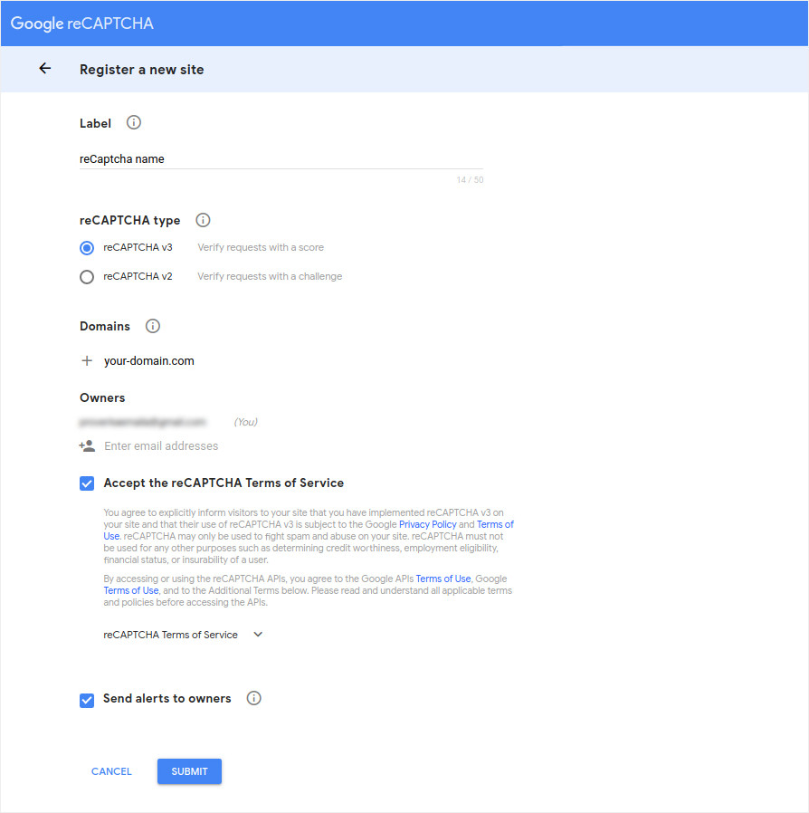 Use reCAPTCHA type v3. This type of reCAPTCHA is not seen on pages as it doesn't need user actions.