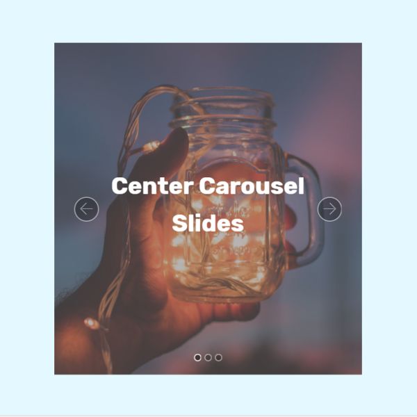 Bootstrap Slider with Center Slides