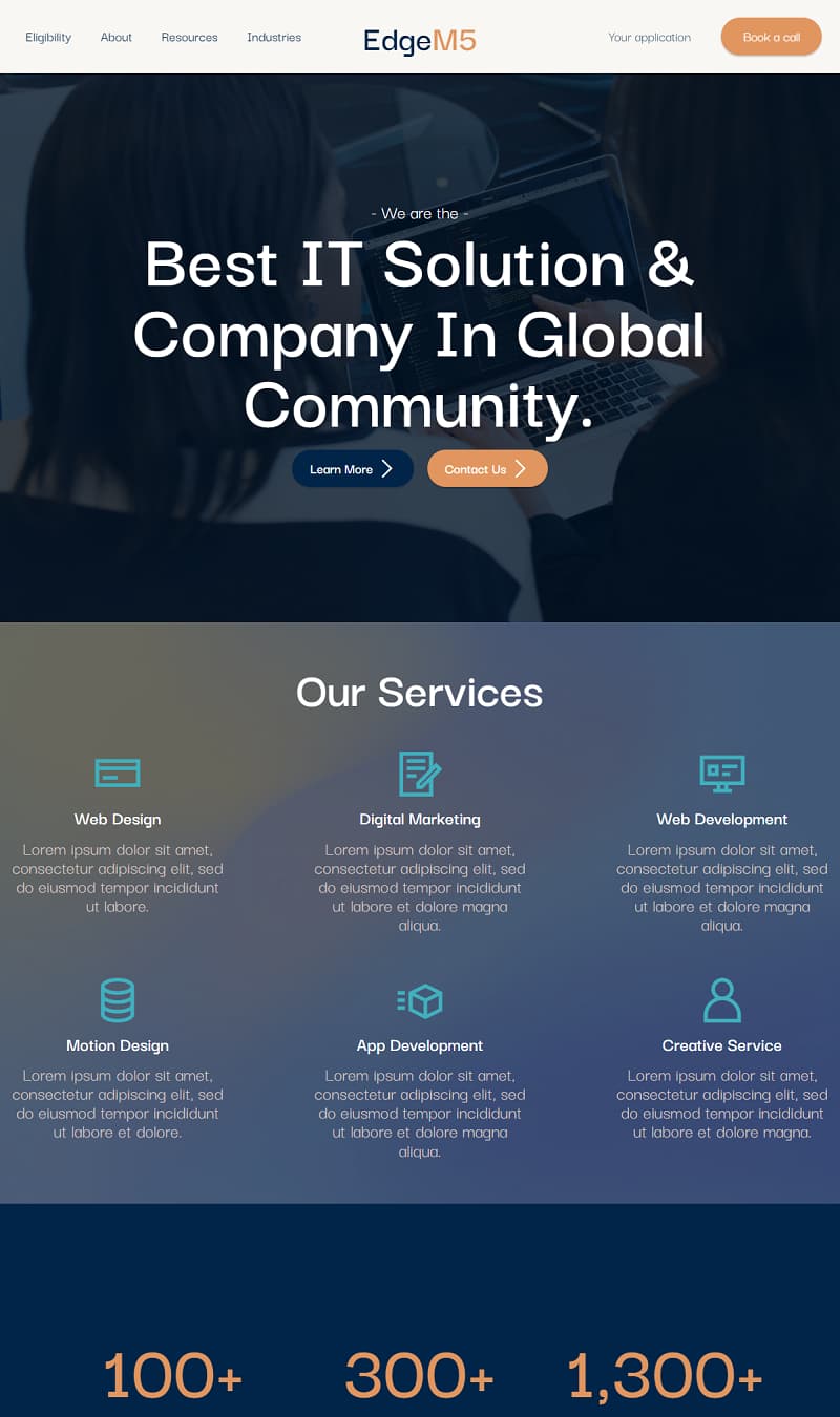Single Page Theme
